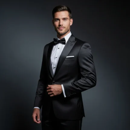 Black Satin Tuxedo