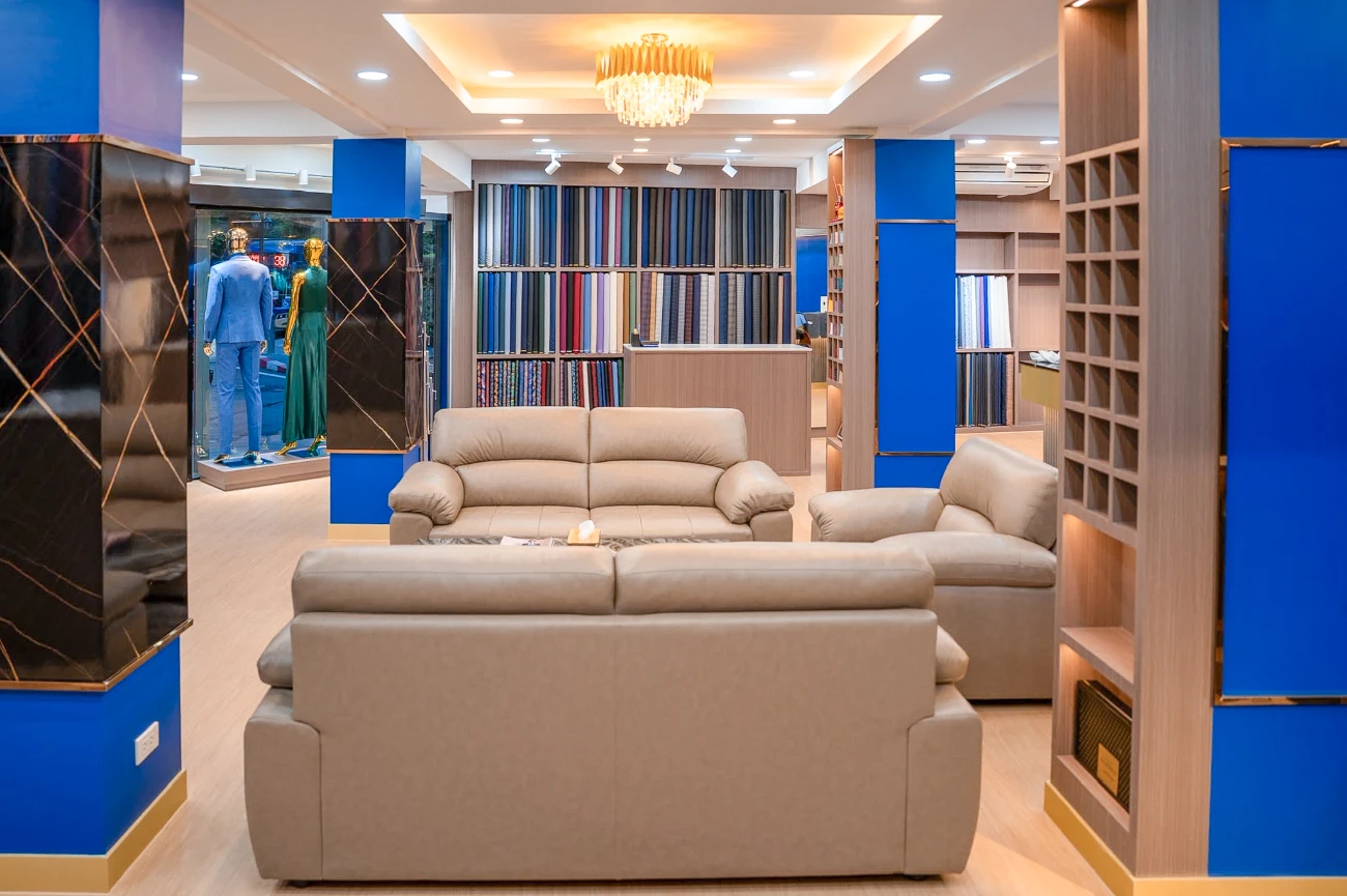 Bespoke Suits Bangkok showroom interior on Sukhumvit 28