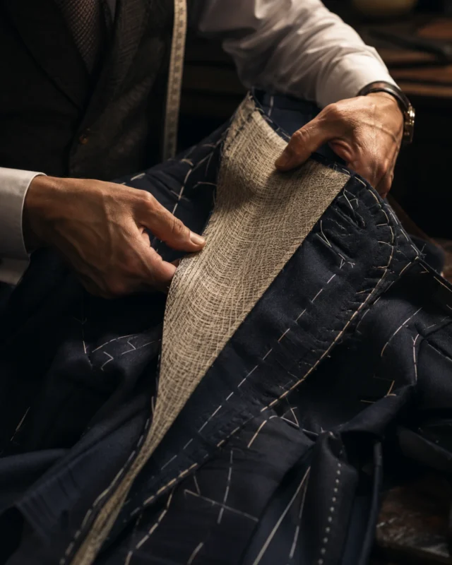 Hand-canvassed jacket construction at Bespoke Suits Bangkok
